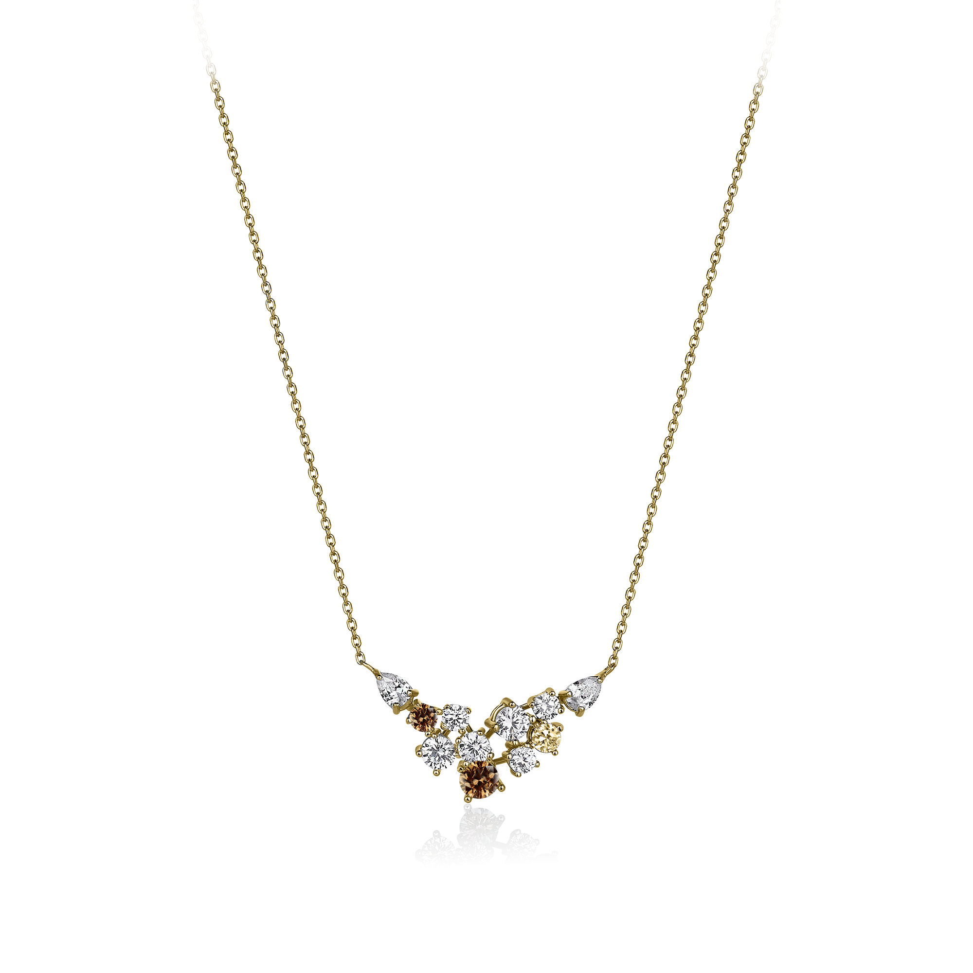 2 Carat Diamond Hybrid Gold Necklace