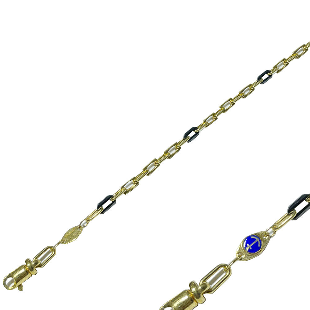 Special Design Ceramic Yellow Men's Silver Bracelet