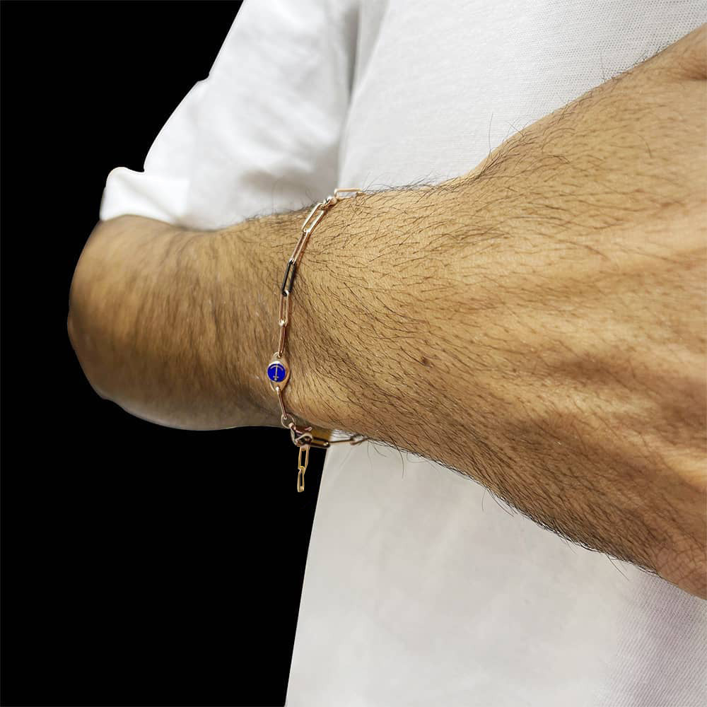 Special Design Rose Men's Silver Bracelet