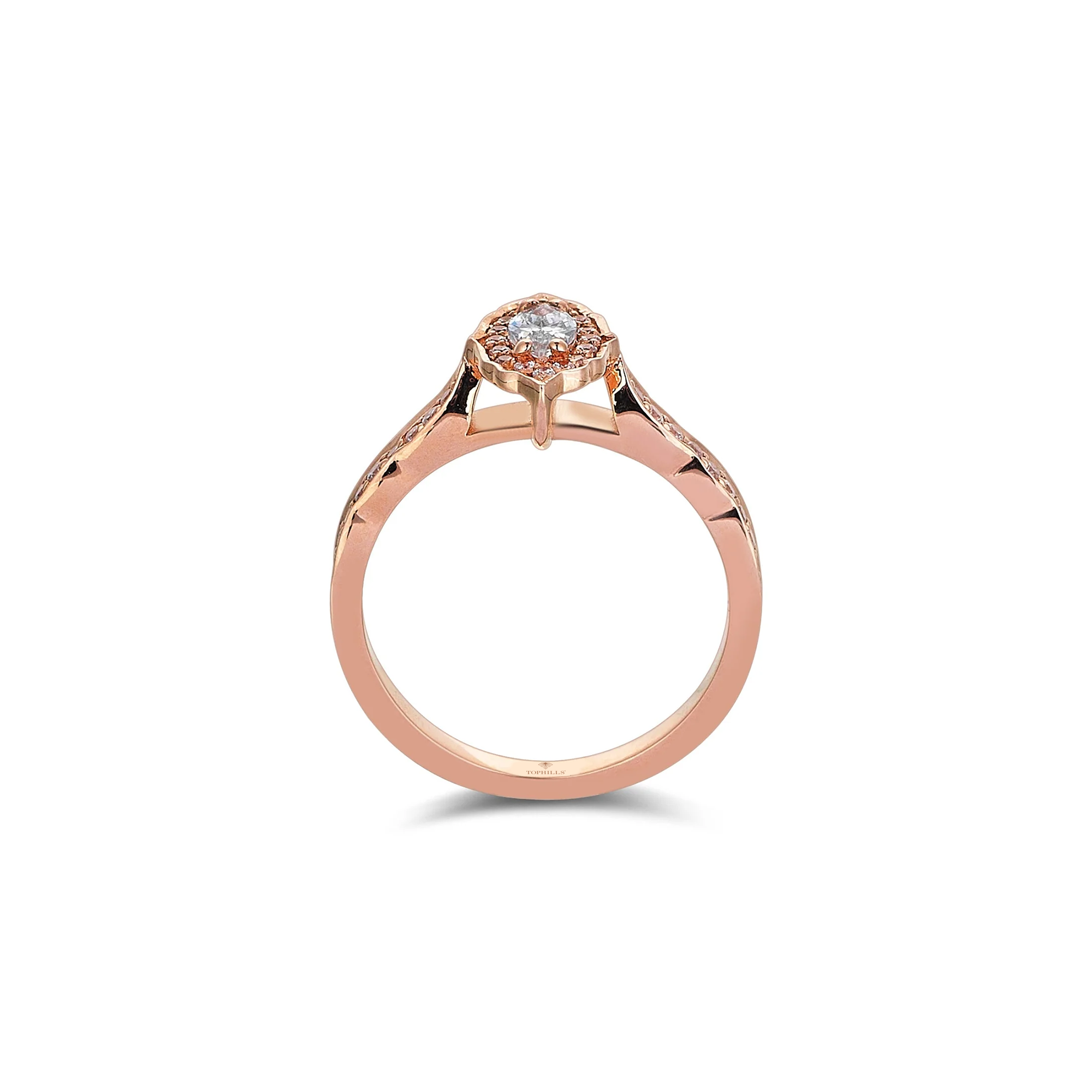 0.70 Carat Diamond Hybrid Gold Ring
