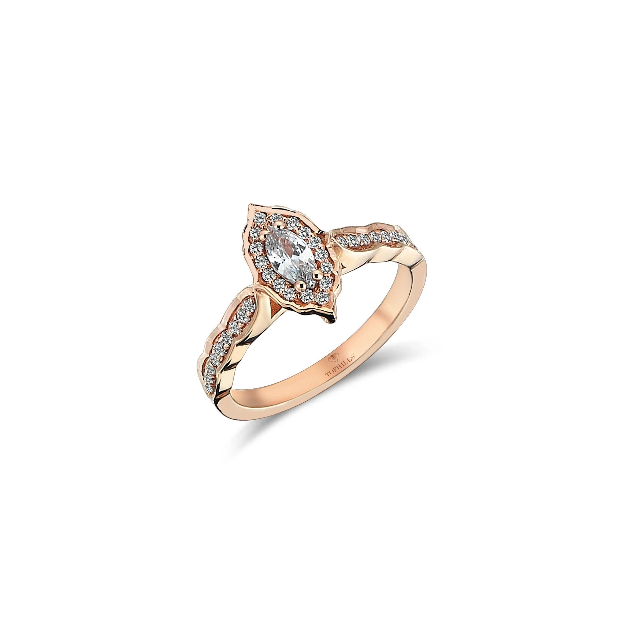 0.70 Carat Diamond Hybrid Gold Ring