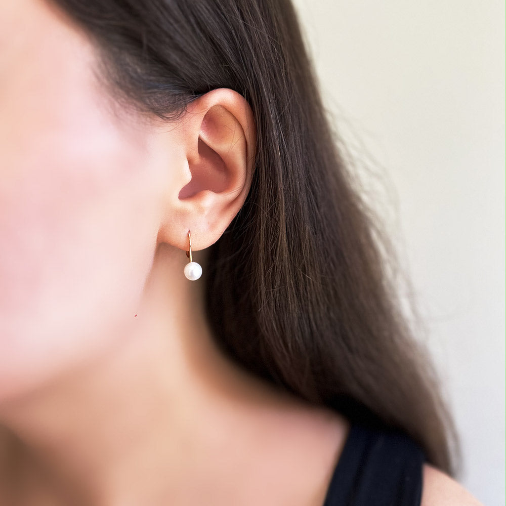14 Carat Gold Pearl Earring