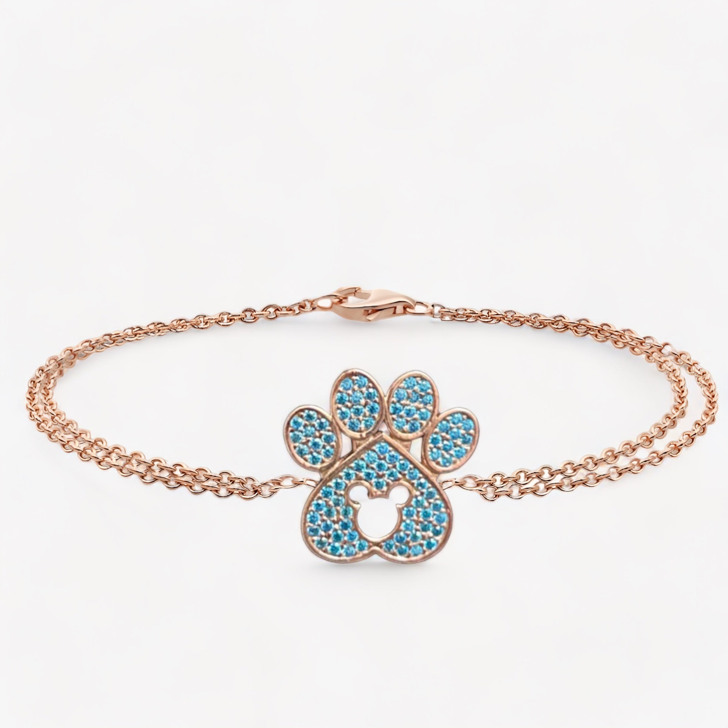Blue Mickey Mouse Paw Bracelet