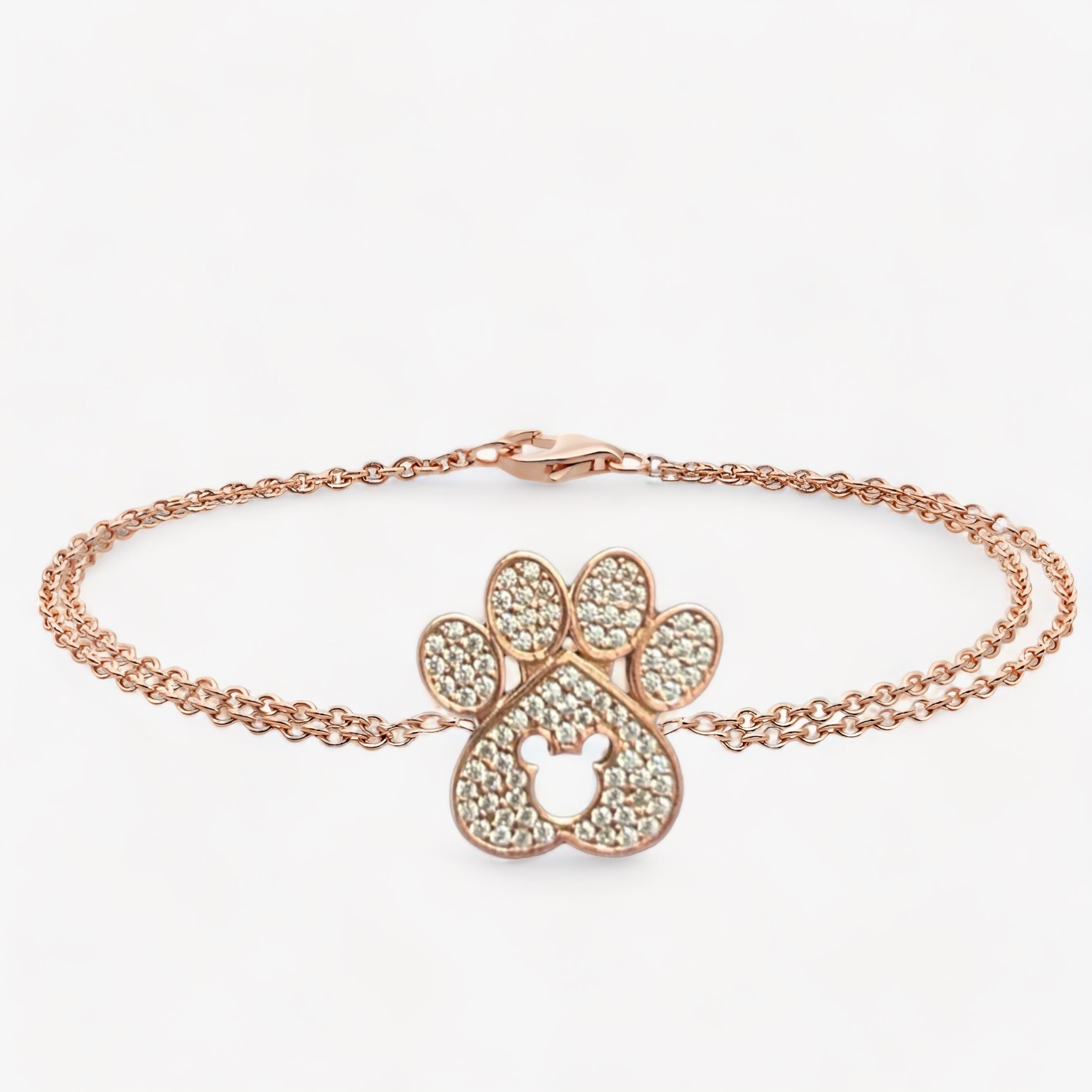 White Mickey Mouse Paw Bracelet
