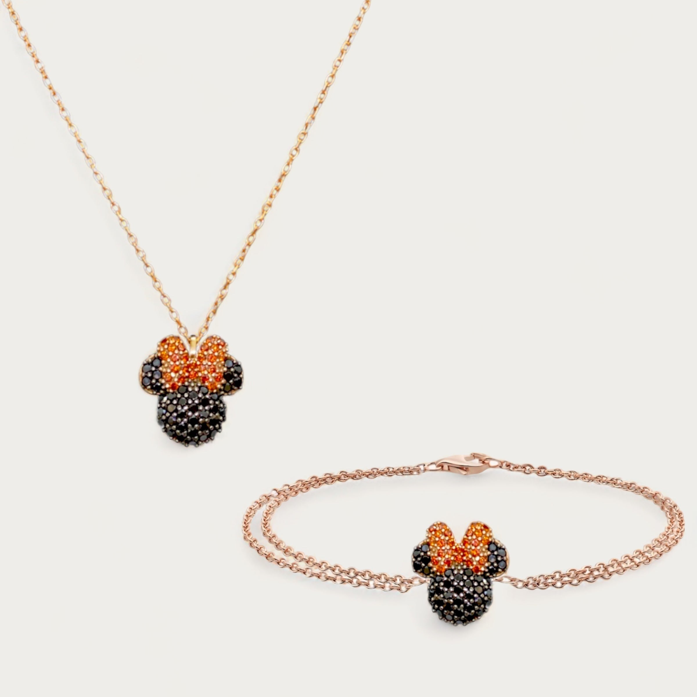 Berlin Minnie Mouse Necklace Bracelet Set