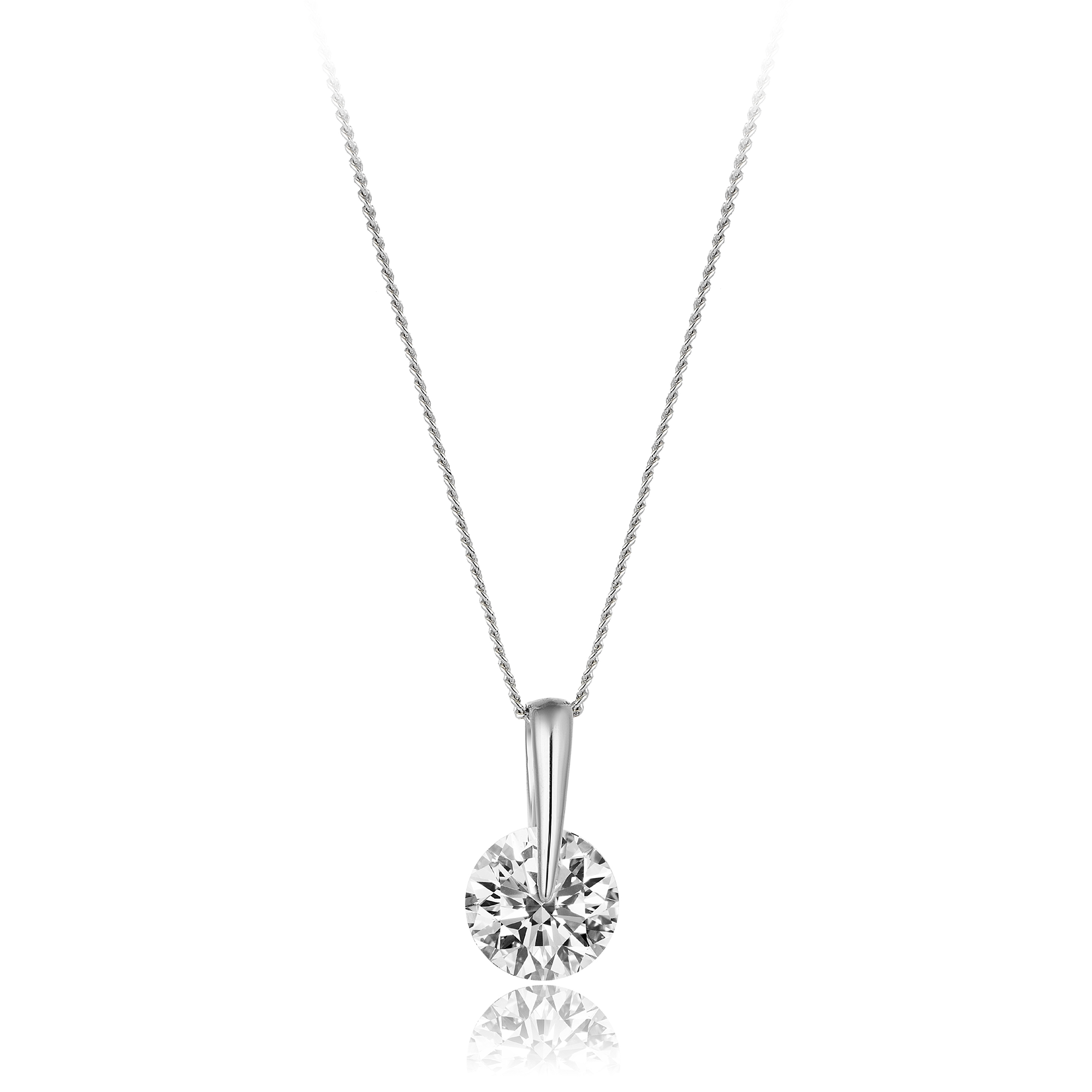 3 Carat Diamond Hybrid Gold Solitaire Necklace Super Offer Price