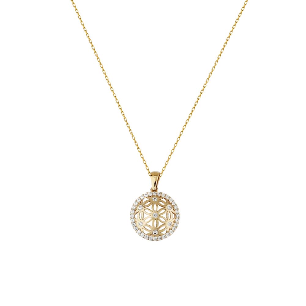 Flower of Life Motif Necklace