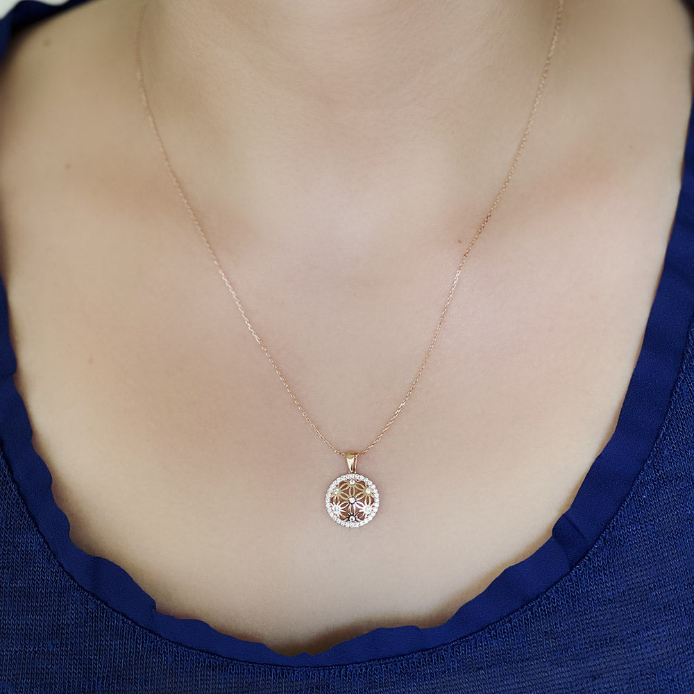 Flower of Life Motif Necklace