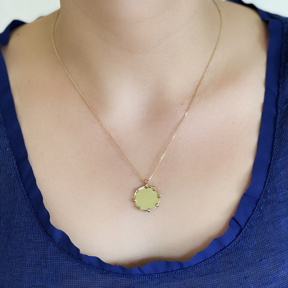 Dorika Ball Plate Necklace