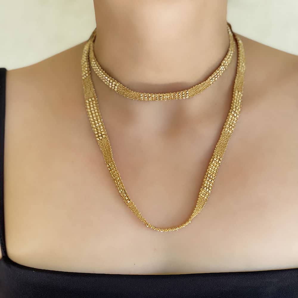 18 Carat Dorika Ball Special Embroidered Necklace