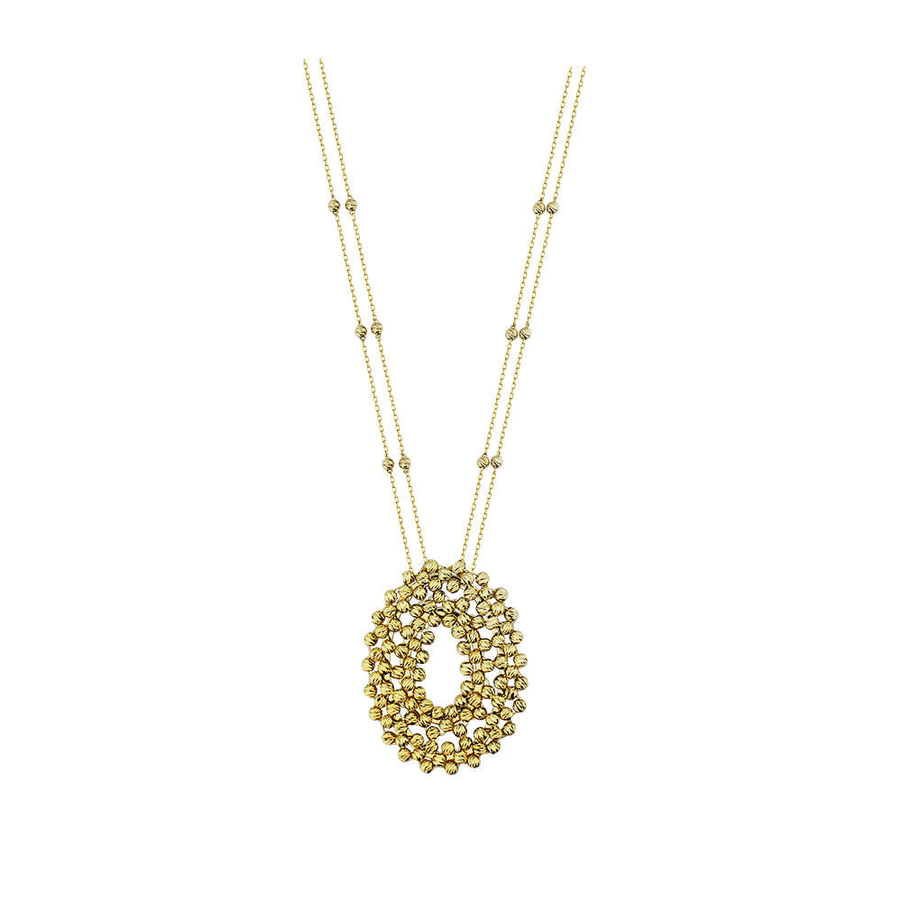 18 Carat Dorika Ball Oval Necklace
