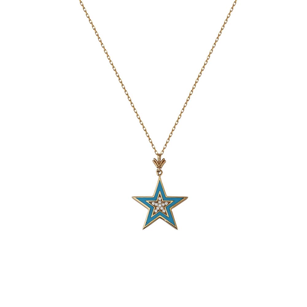 Enamel Star Necklace