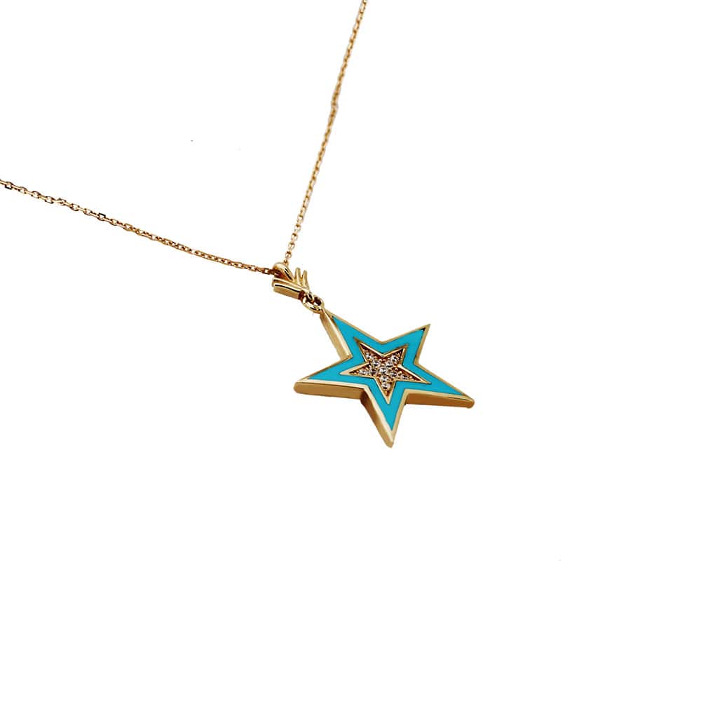 Enamel Star Necklace
