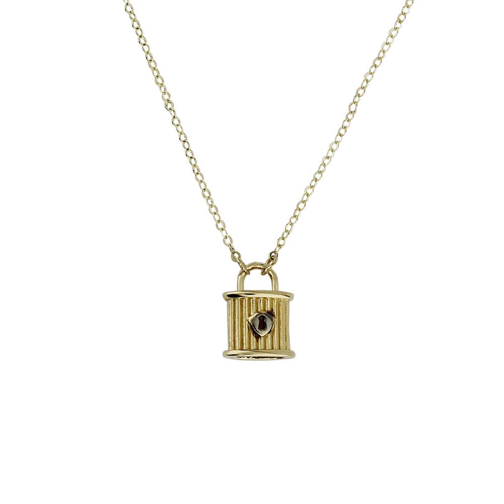 14K Lock Necklace