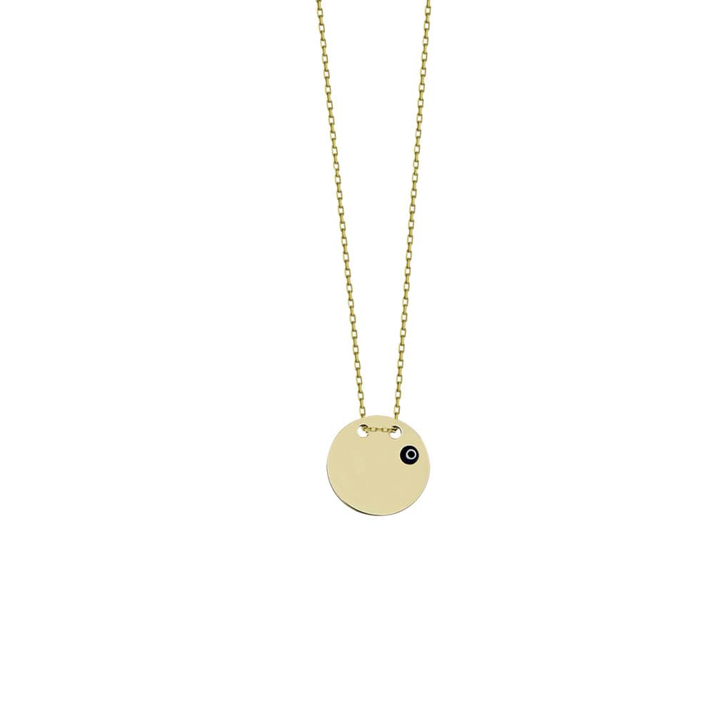 Evil Eye Beaded Plate Necklace