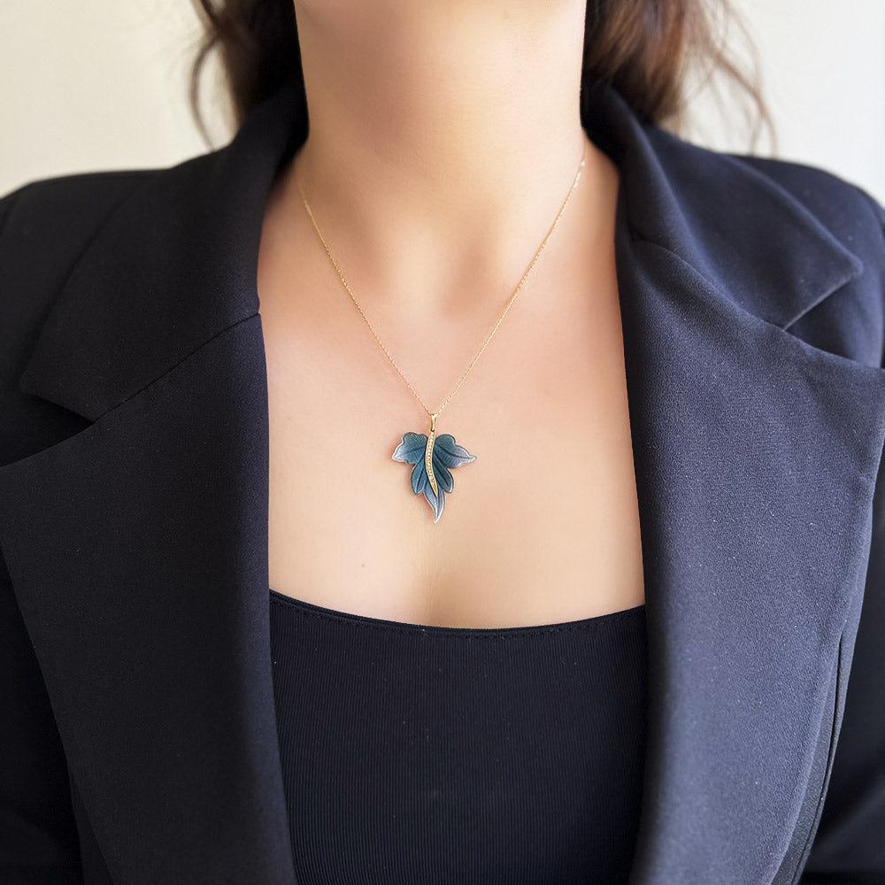 Global Warming Leaf Necklace