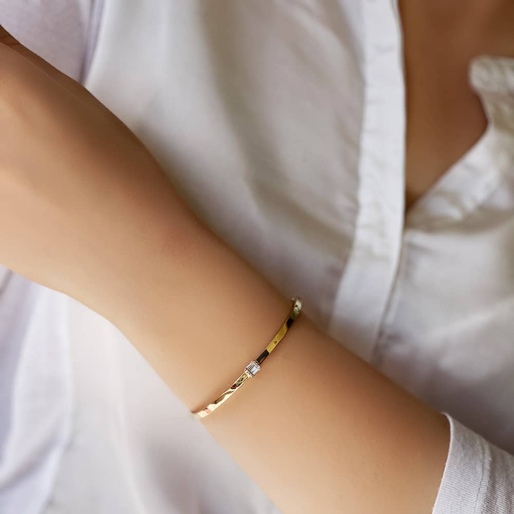 14K Thin Flat Cuff