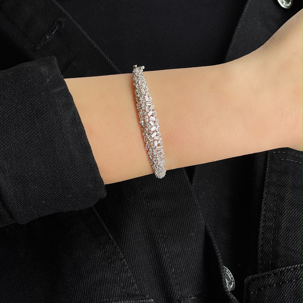 White Gold Cuff Bracelet
