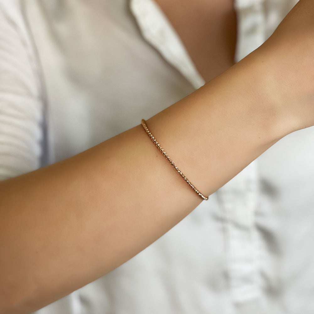 14K Dorika Ball Stoneless Italian Rose Bracelet