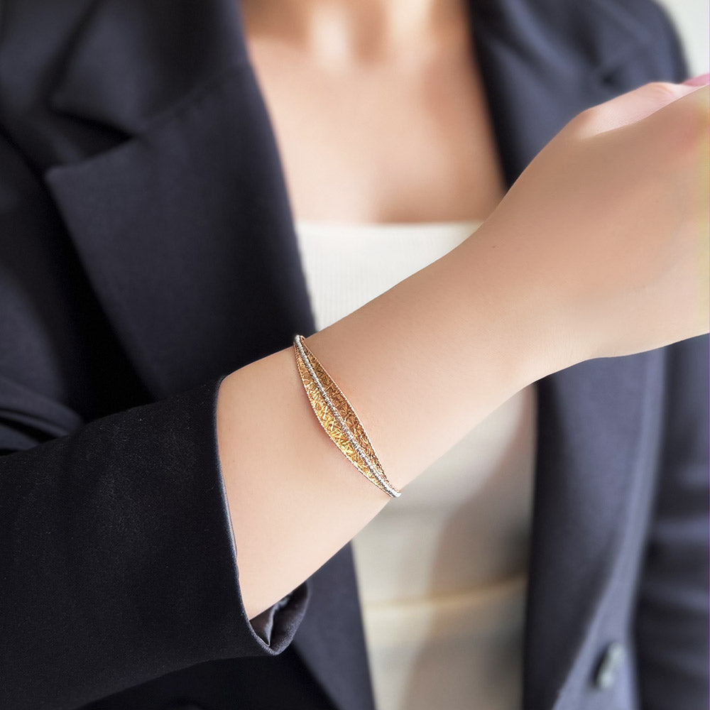 Two-Tone Gold Embroidered Cuff