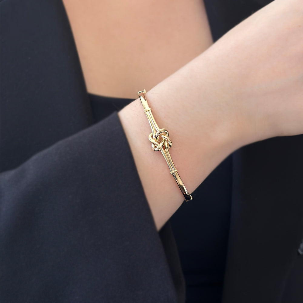 14K Gold Knot Cuff