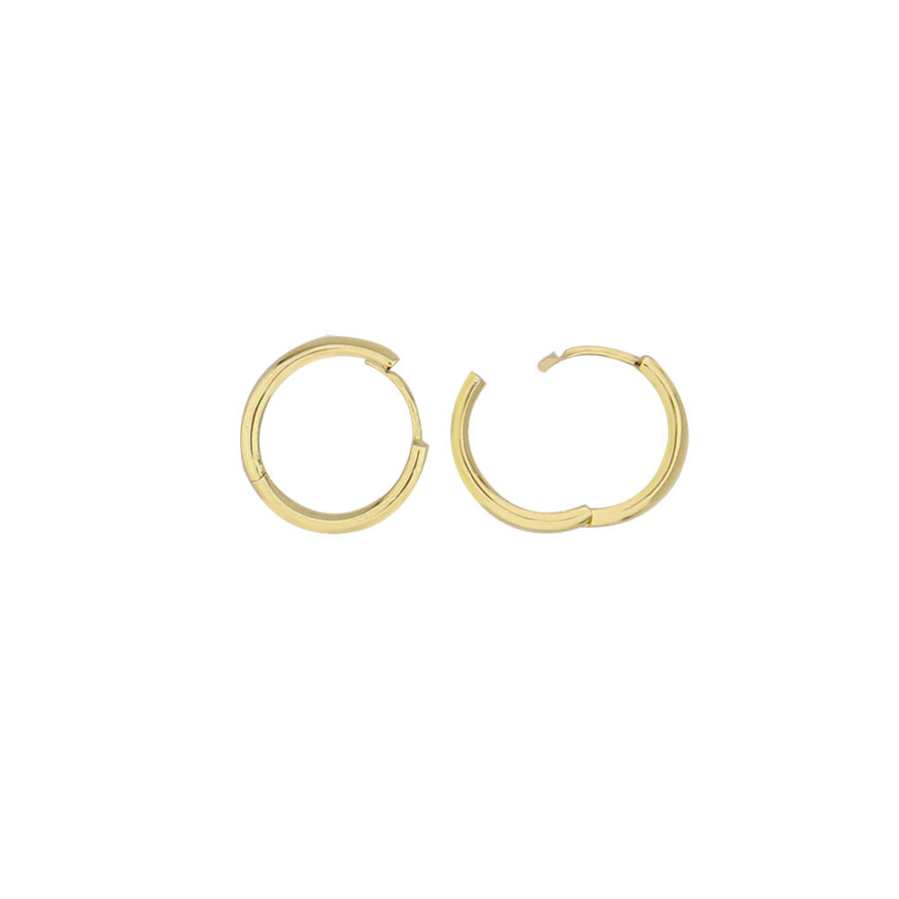 14 Carat Gold Thin Hoop Earrings