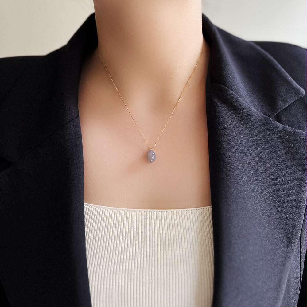 14K Gold Moonstone Necklace