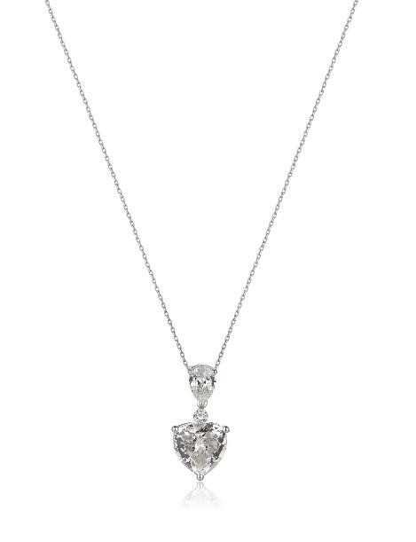 Heart Cut Diamond Hybrid Gold Necklace