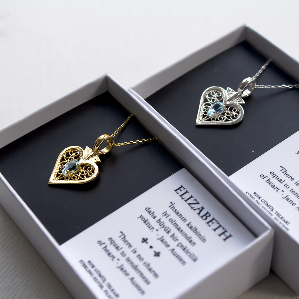 ELIZABETH NECKLACE - BLUE TOPAZ STONE