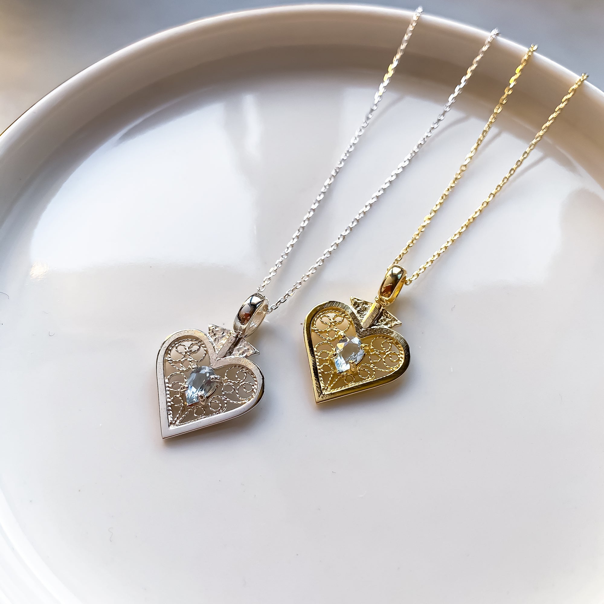 ELIZABETH NECKLACE - BLUE TOPAZ STONE