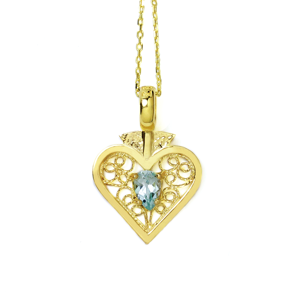 ELIZABETH NECKLACE - BLUE TOPAZ STONE