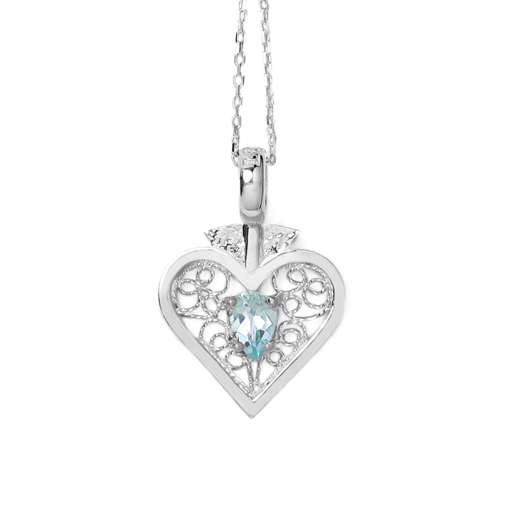 ELIZABETH NECKLACE - BLUE TOPAZ STONE