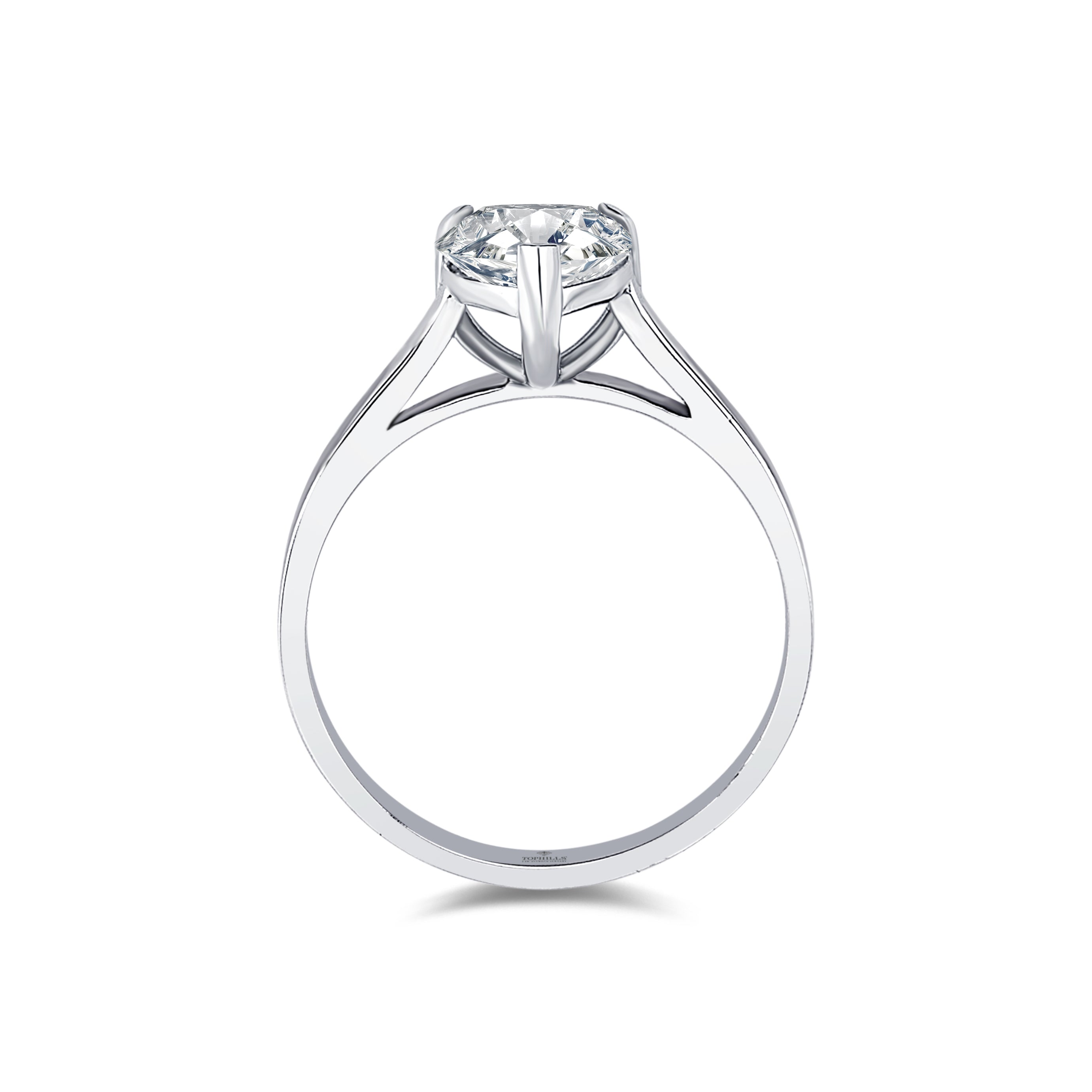 1.01 Carat Diamond Heart Cut Solitaire Ring