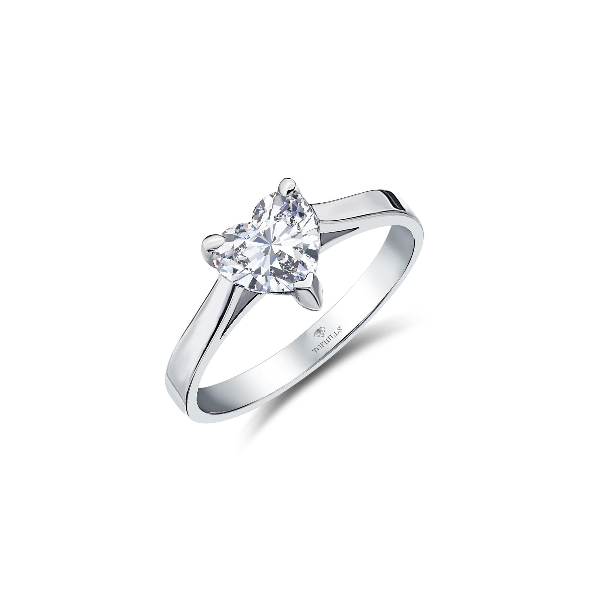 1.01 Carat Diamond Heart Cut Solitaire Ring