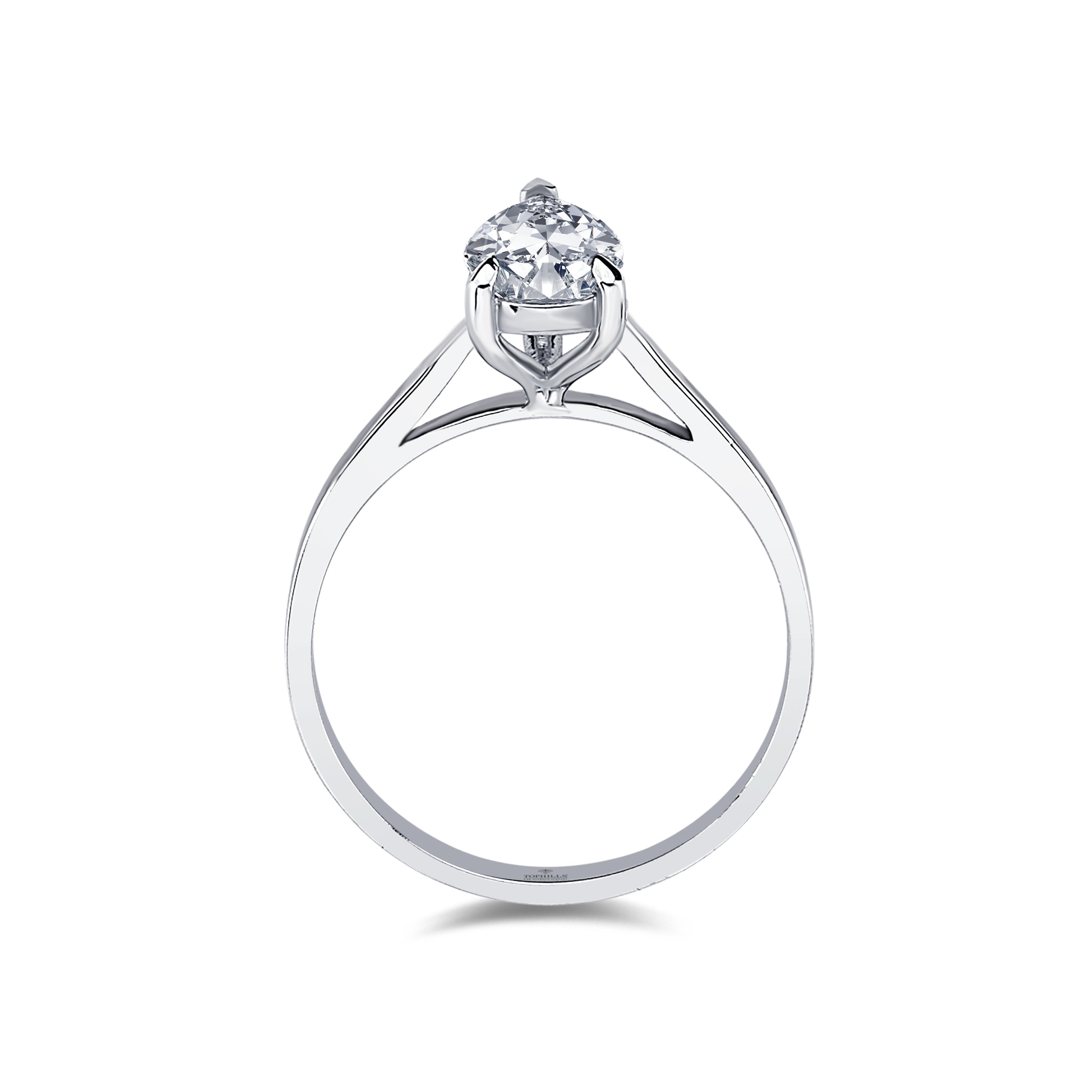 1.01 Carat Pear Cut Diamond Solitaire Ring
