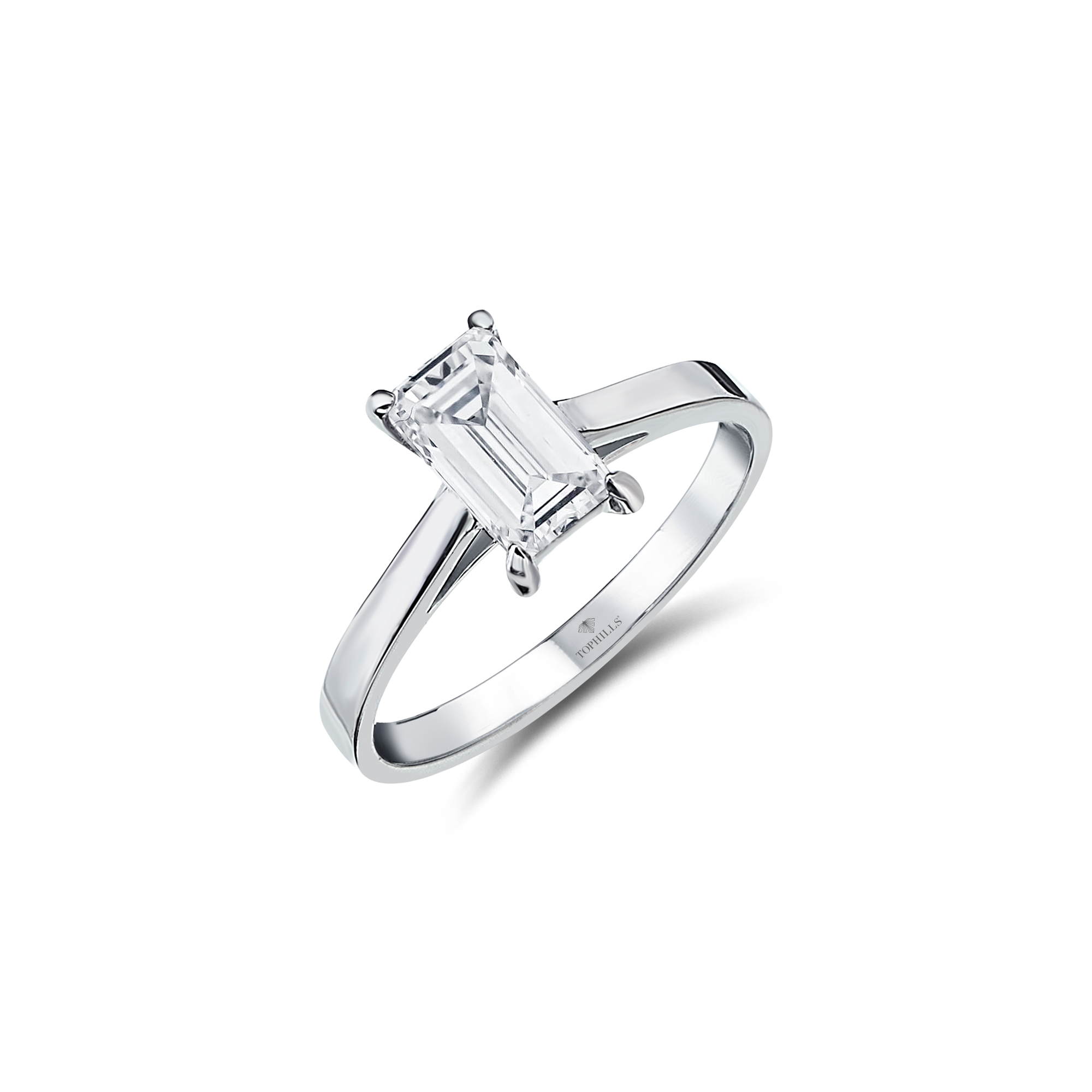 1.08 Carat Baguette Cut Diamond Solitaire Ring