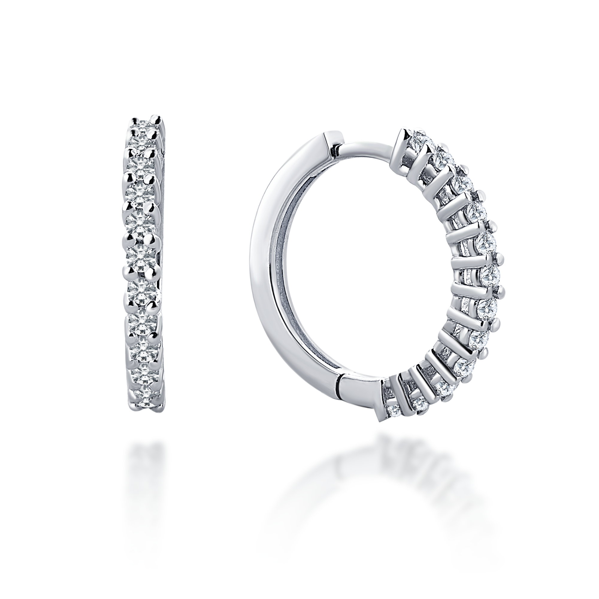 0.70 Carat Diamond Hoop Earrings