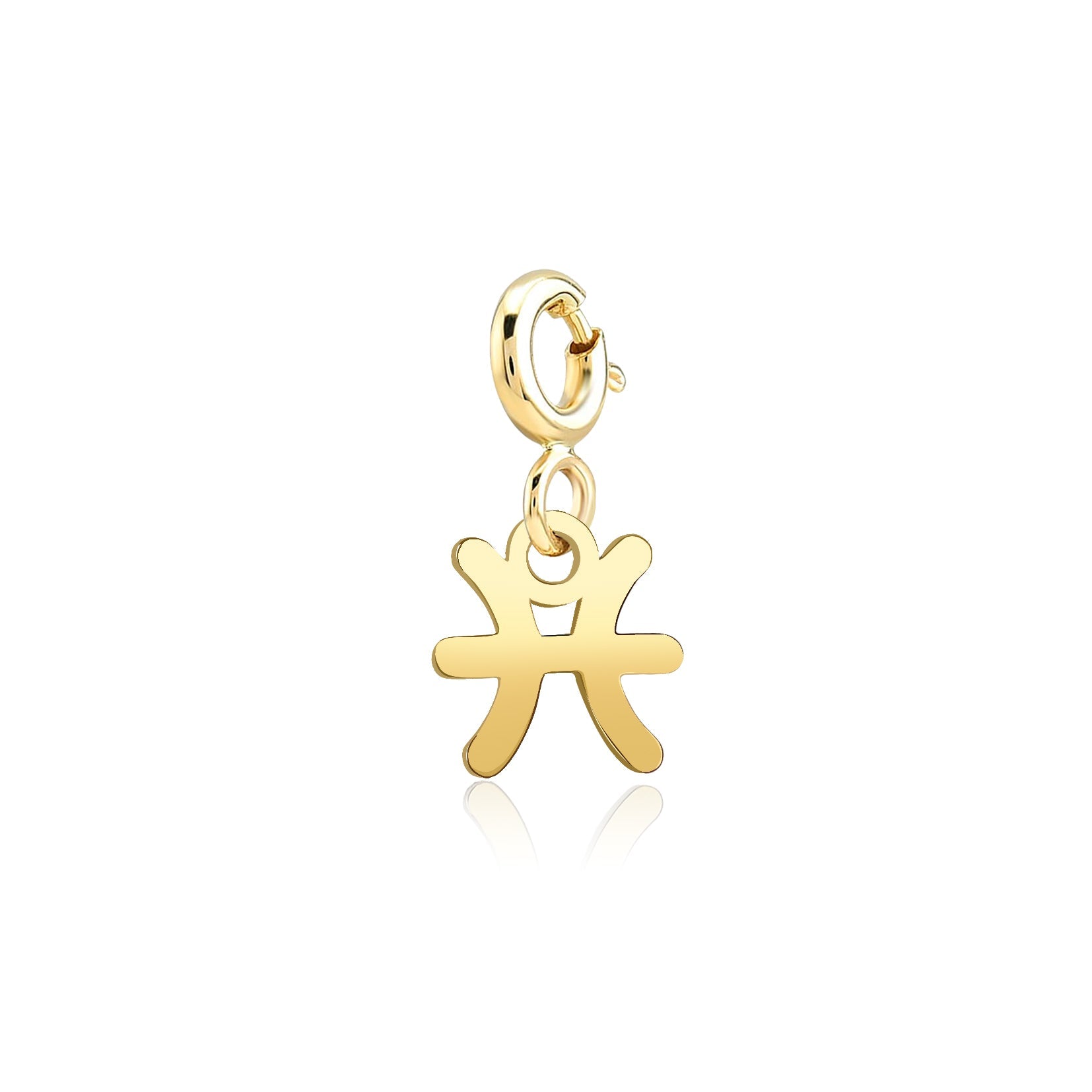 Pisces Pisces Gold Charm