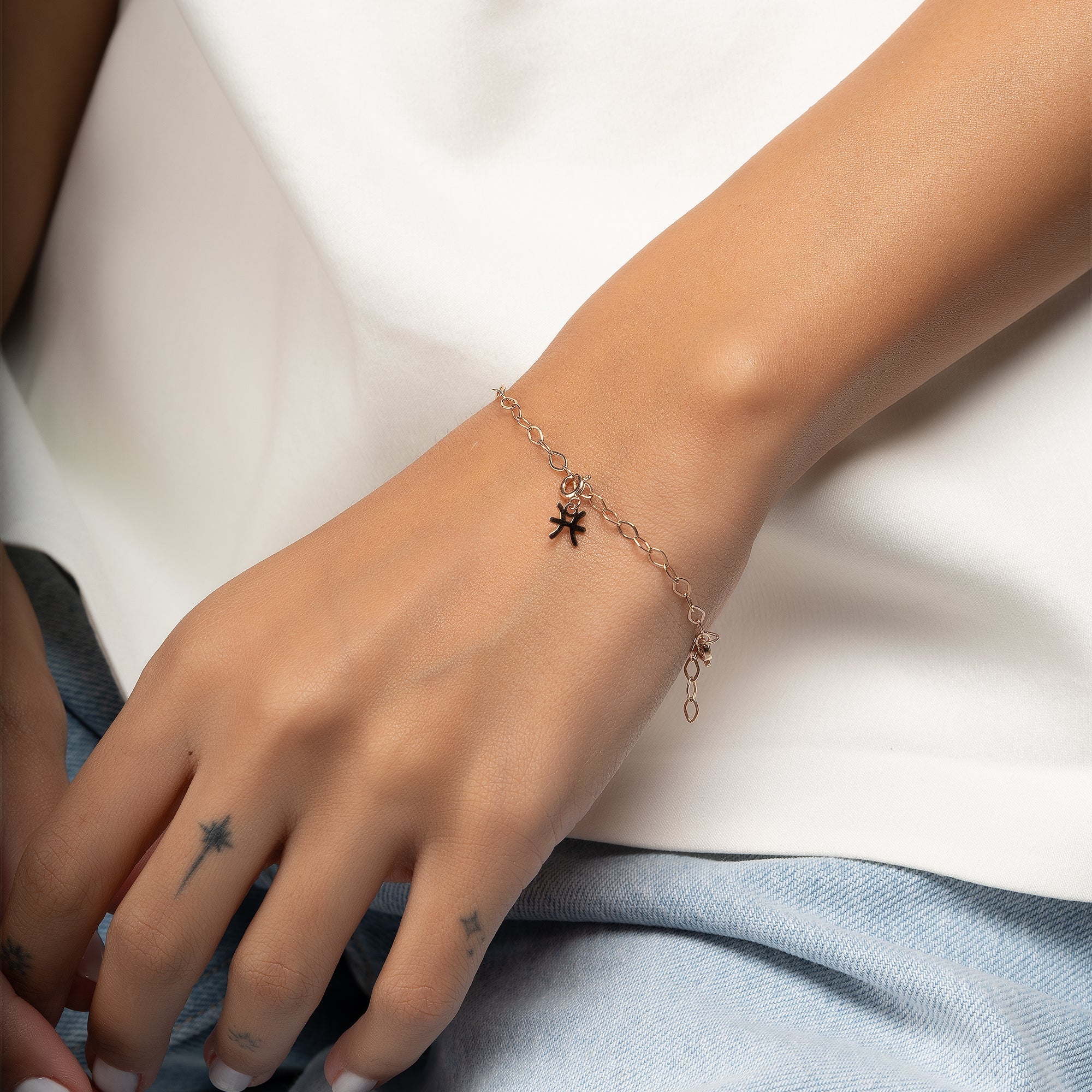 Pisces Pisces Gold Charm