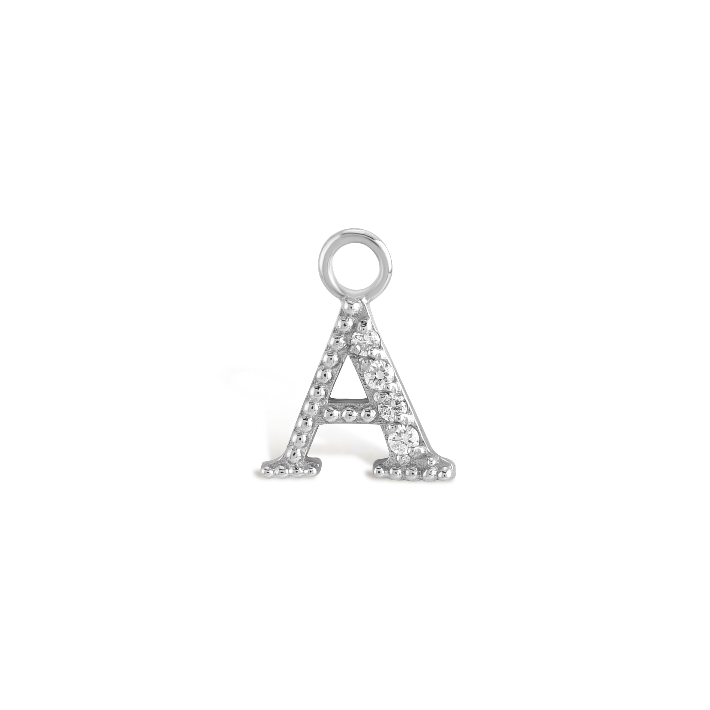 Diamond Vintage Letter Piercing Charm