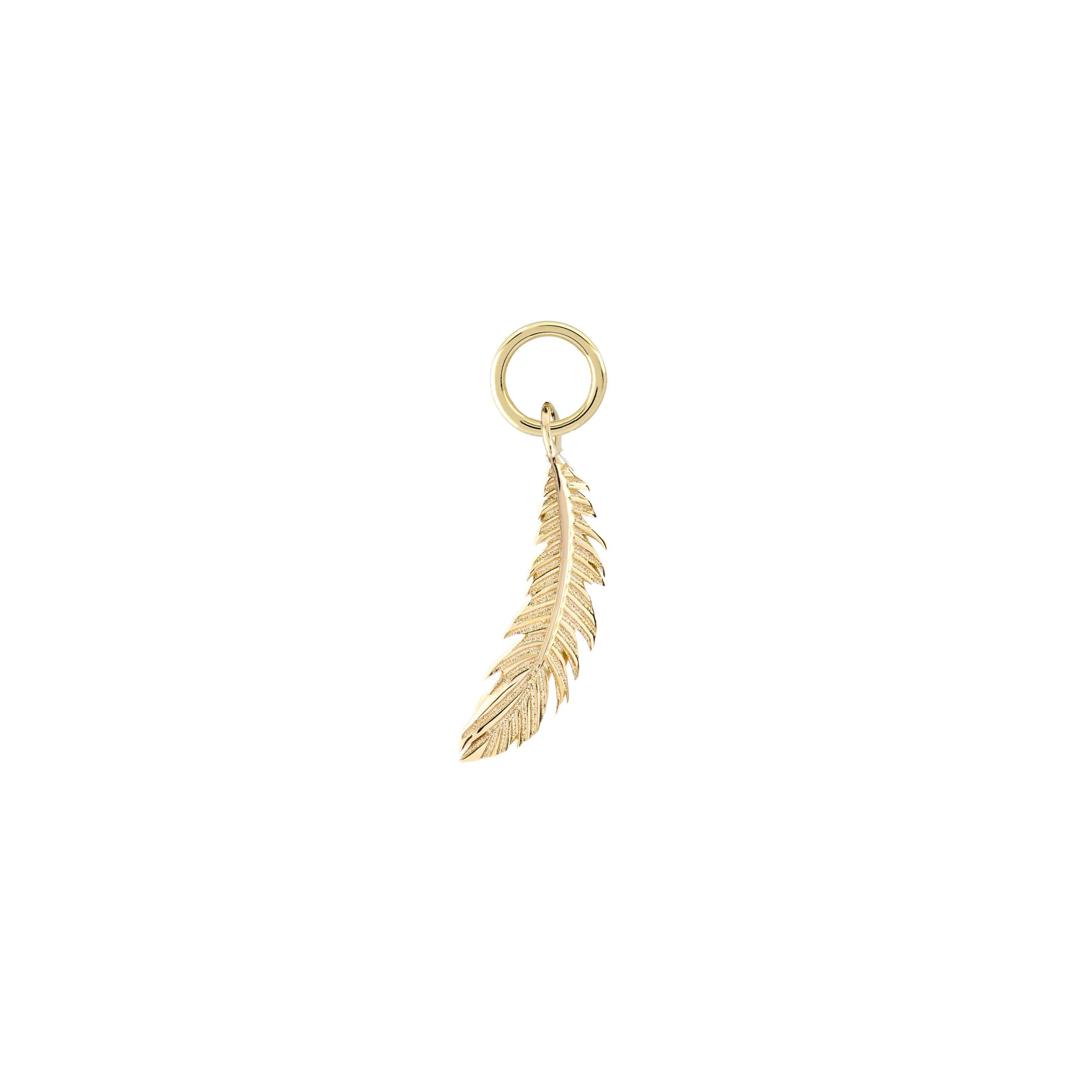 Feather Gold Charm