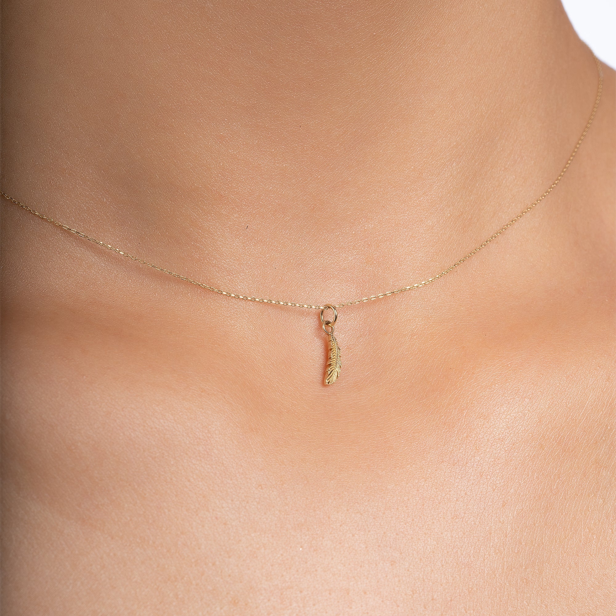 Feather Gold Charm