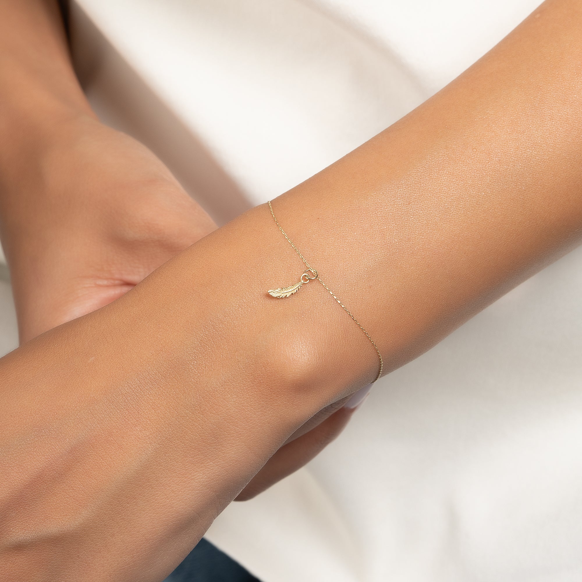Feather Gold Charm