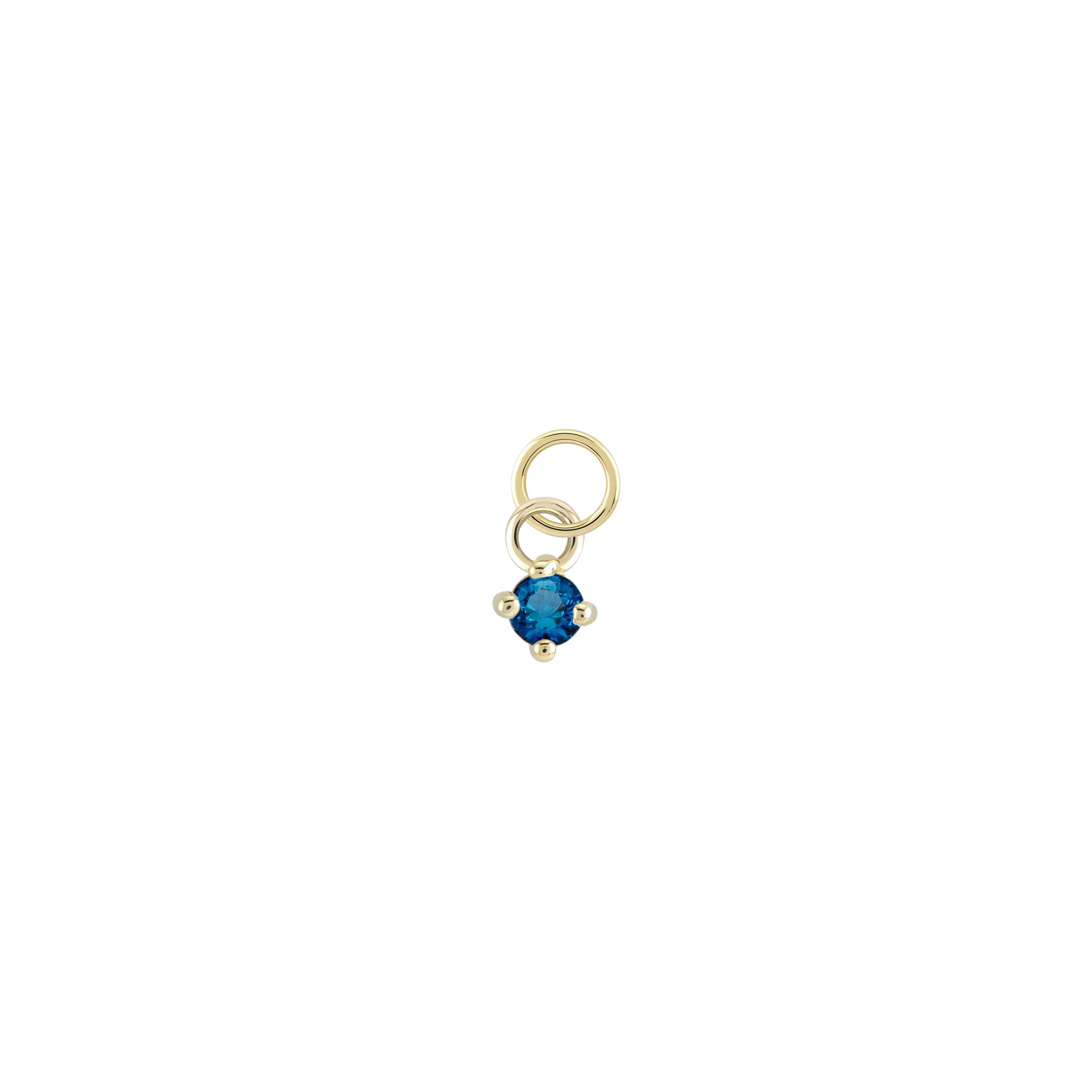 Single Stone Gold Charm