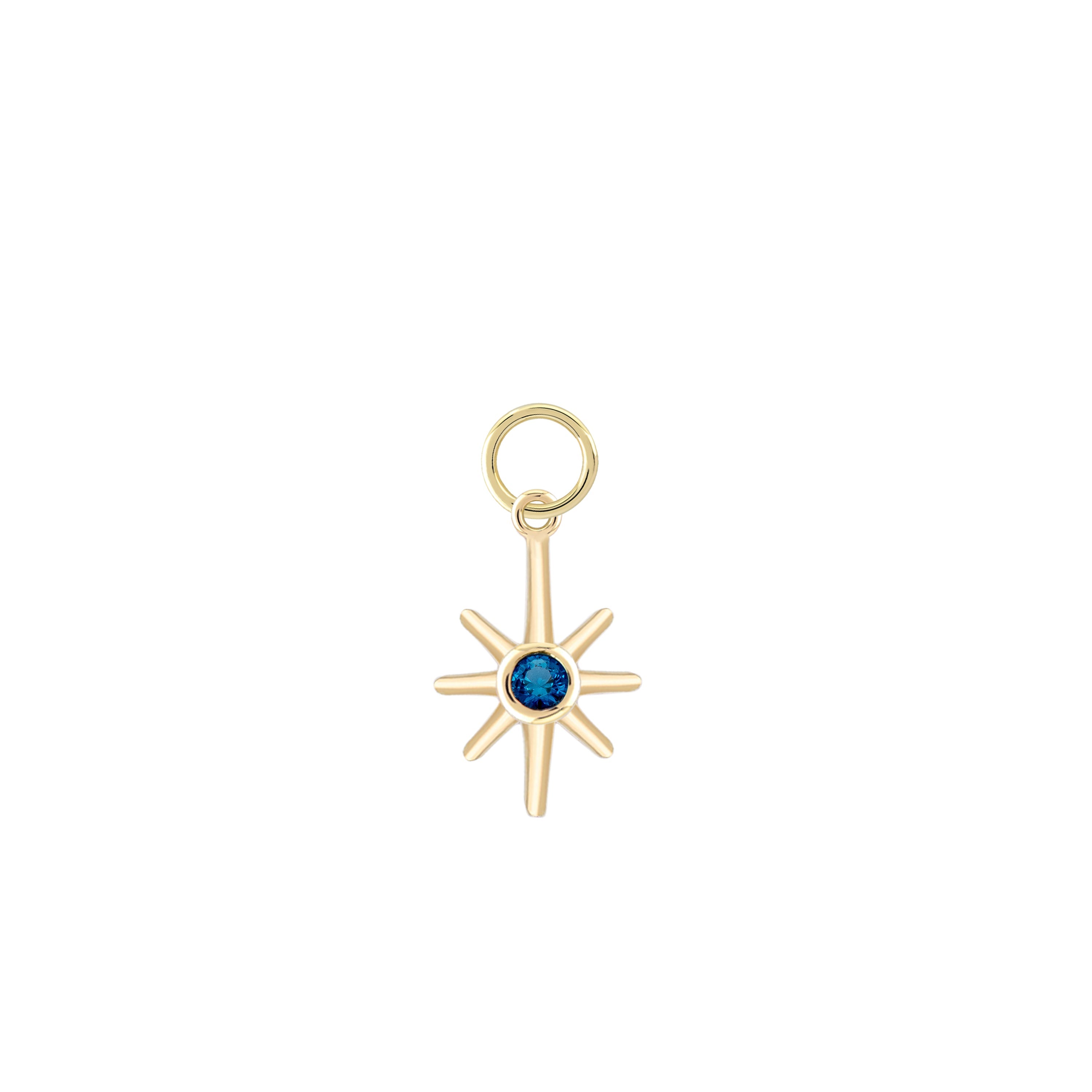 Stone Star Gold Charm