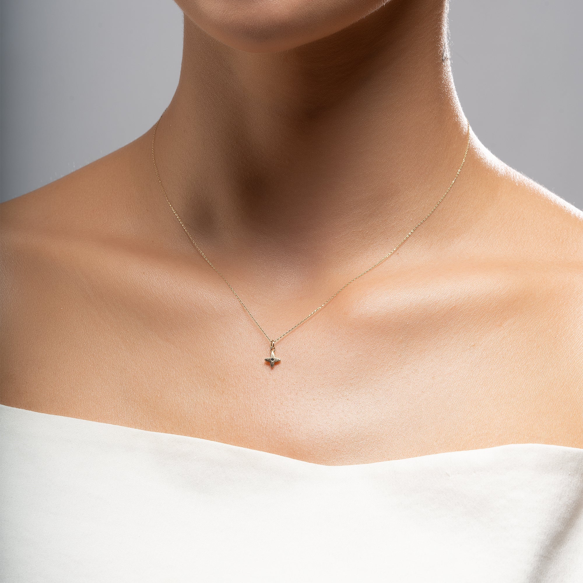 Enameled Star Gold Charm