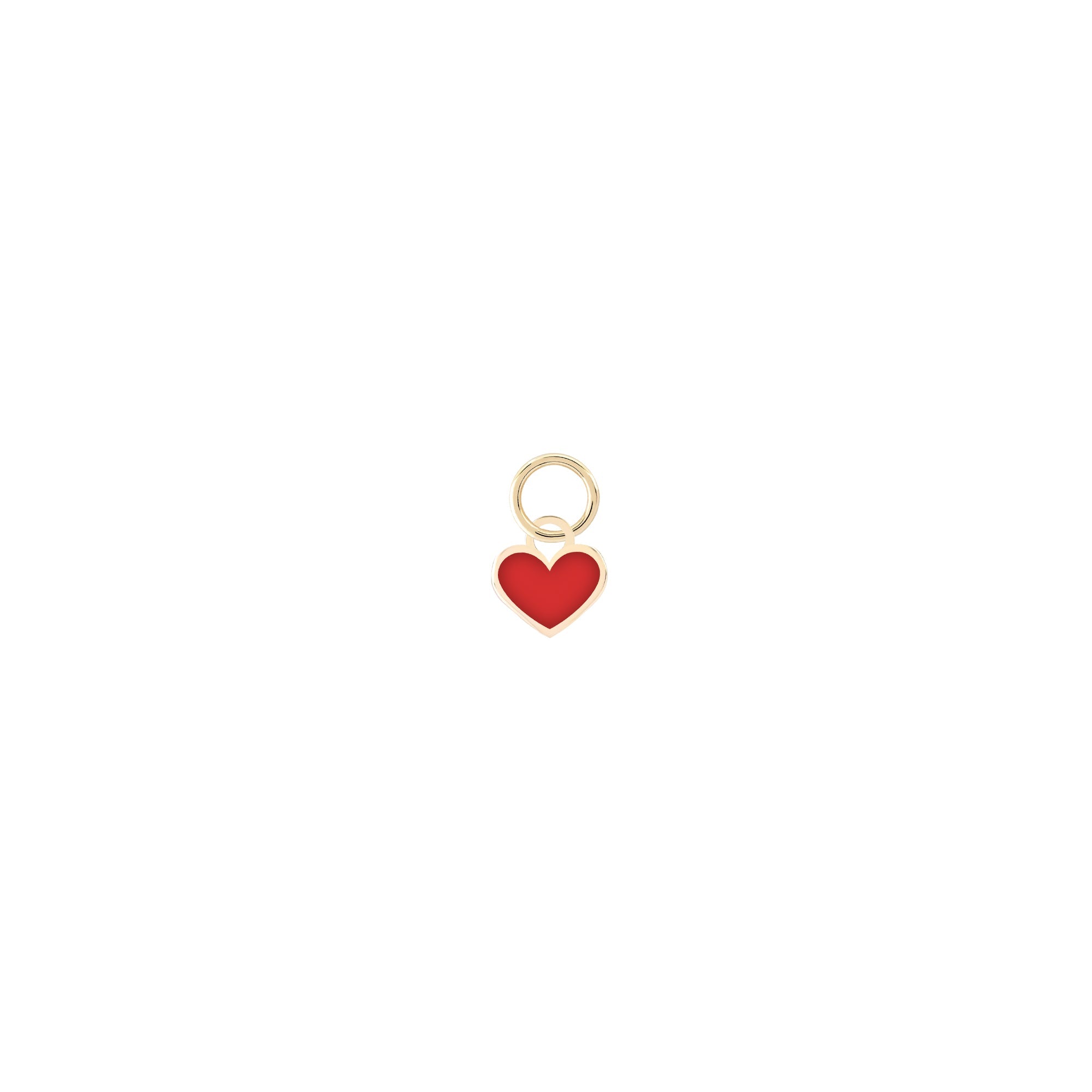 Heart Enamel Gold Charm