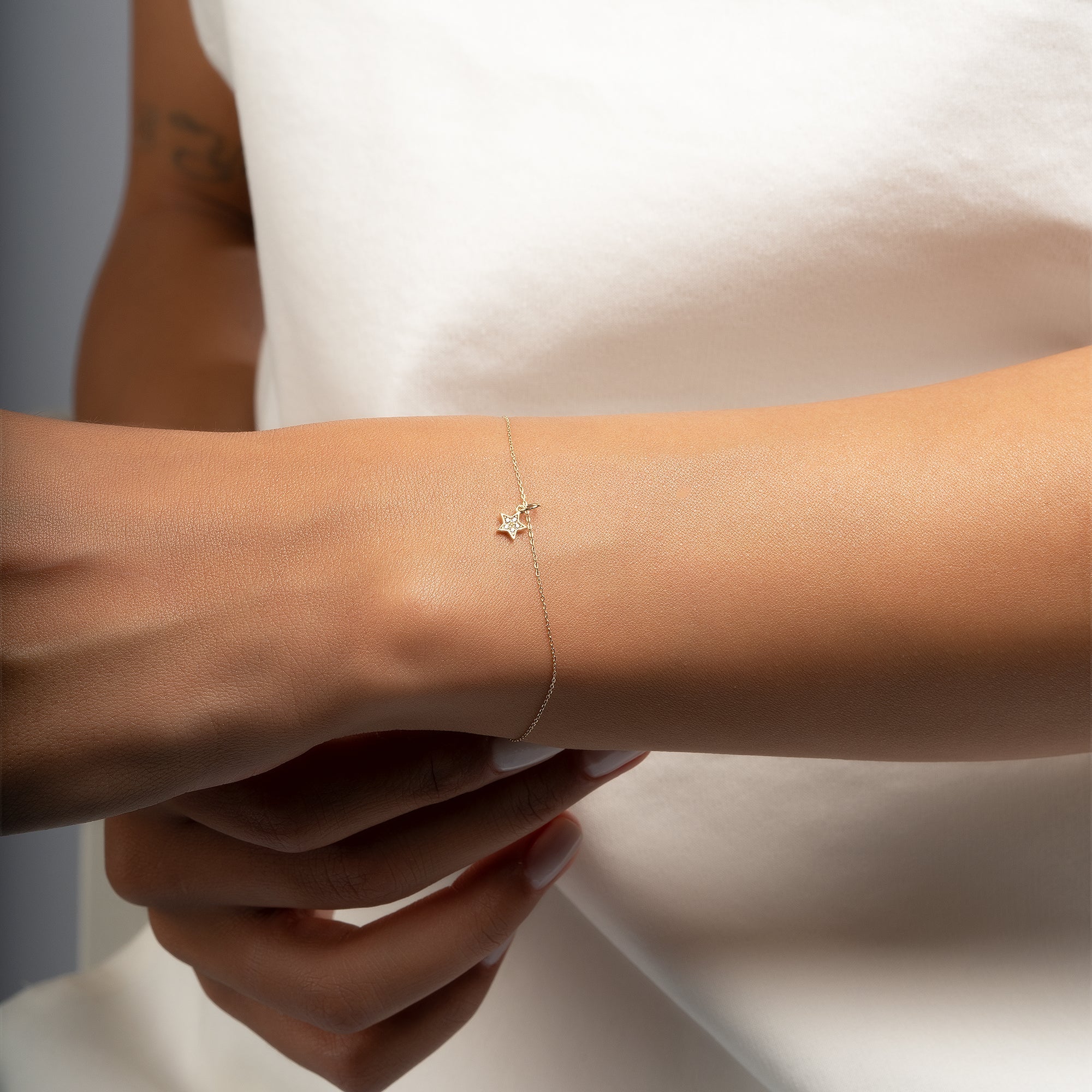 Stone Star Gold Charm