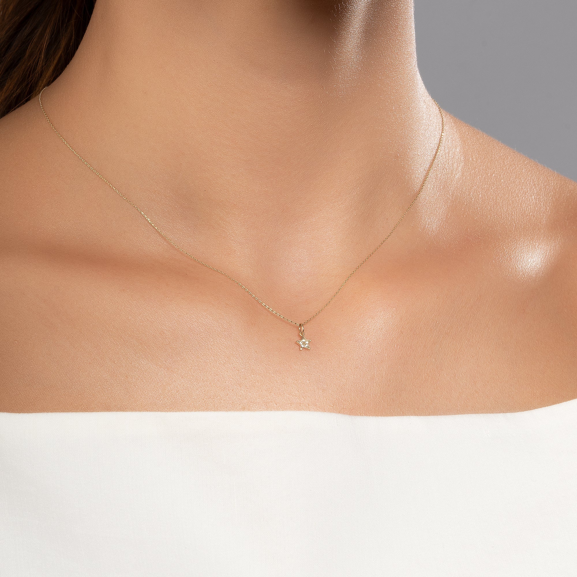 Stone Star Gold Charm