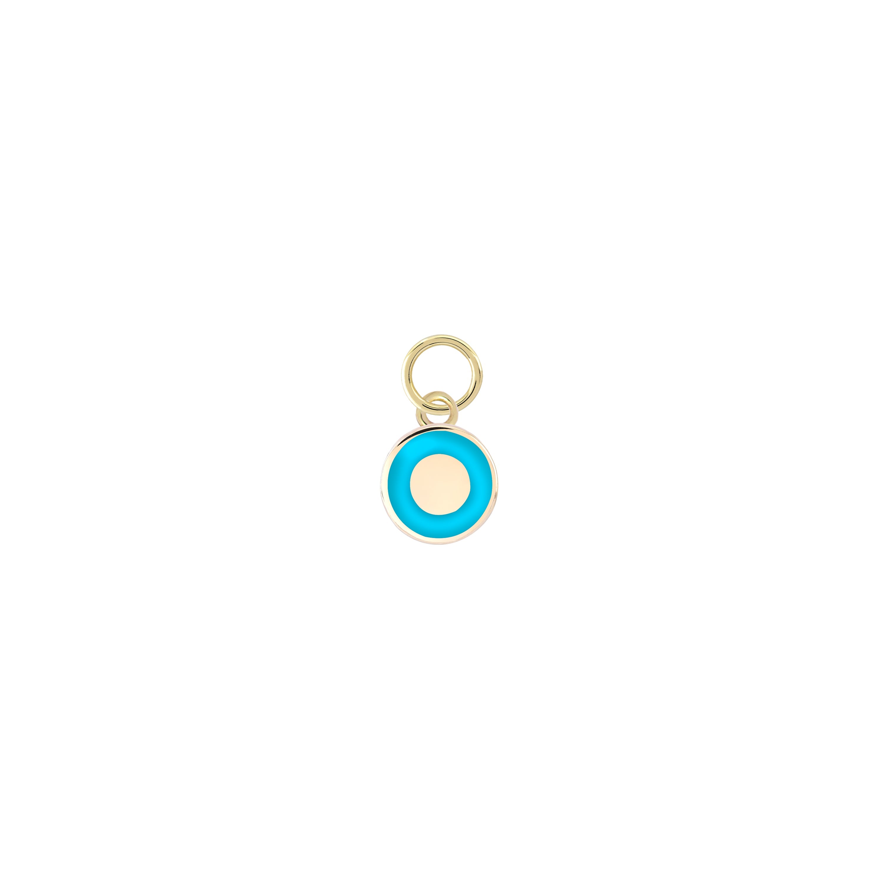 Round Enamel Gold Charm